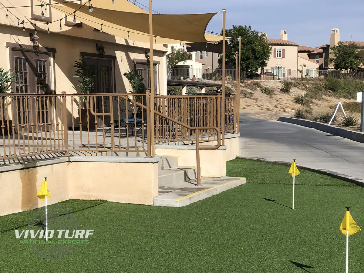 Putting green with fringe