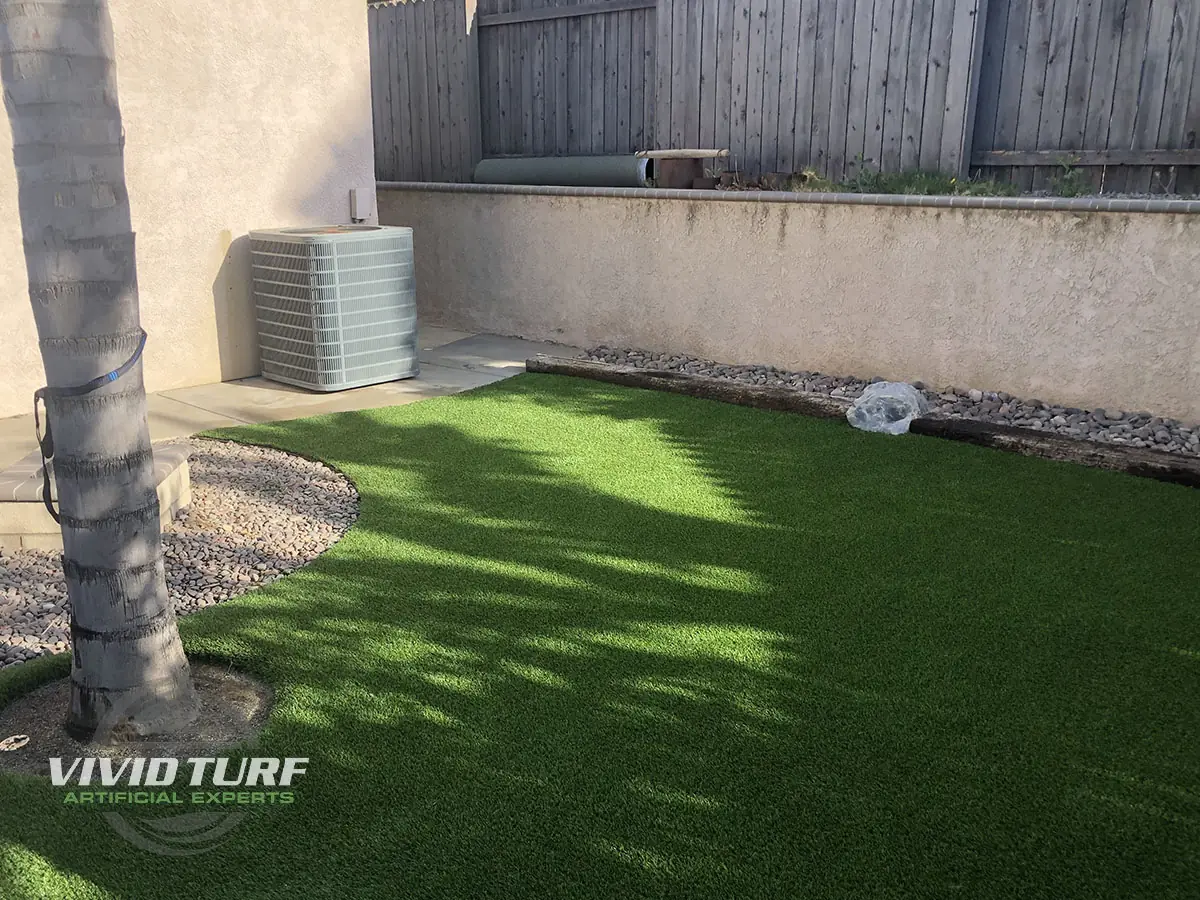 Side yard lawn