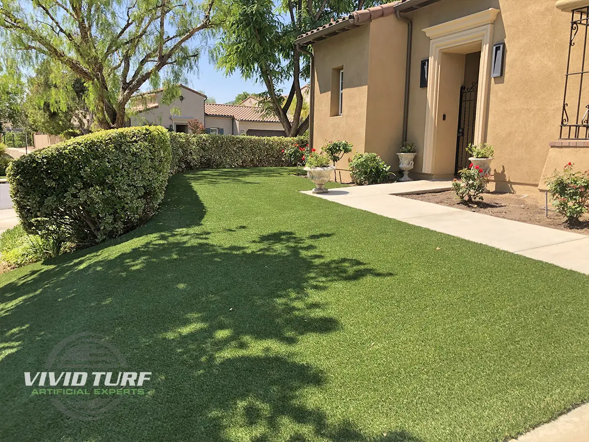 Artificial grass backyard installed by Vivid Turf in Temecula, California